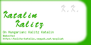 katalin kalitz business card